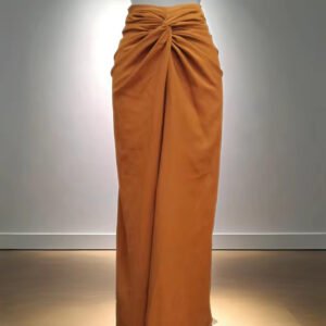 Elegant Figure-Hugging Twist-Waist Women's Woven Skirts